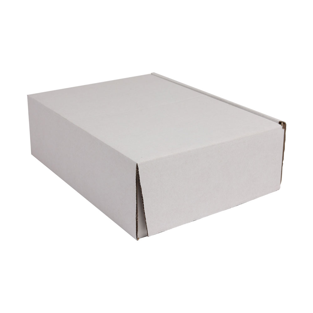 Pack of 50 Medium White Corrugated Postal Boxes 207mm length
