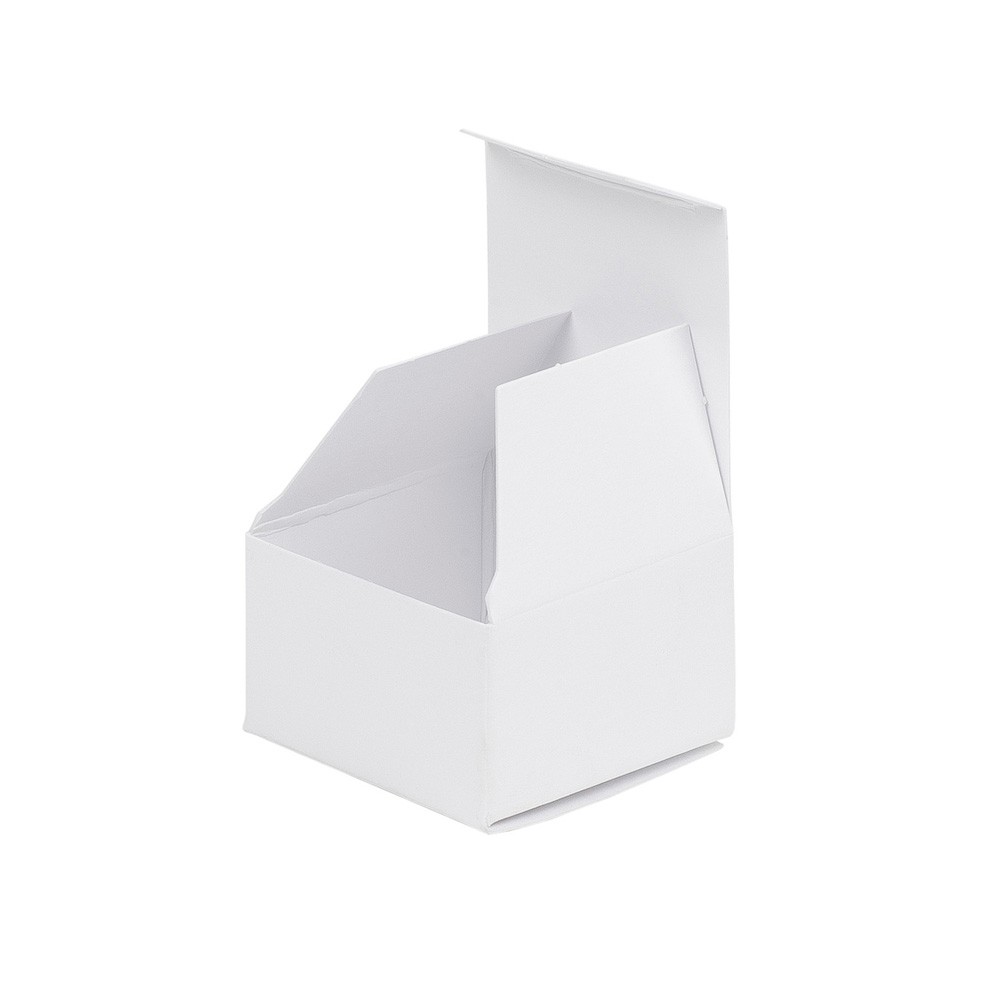 White Matt Flat-Packed Small Square Gift Box 75mm