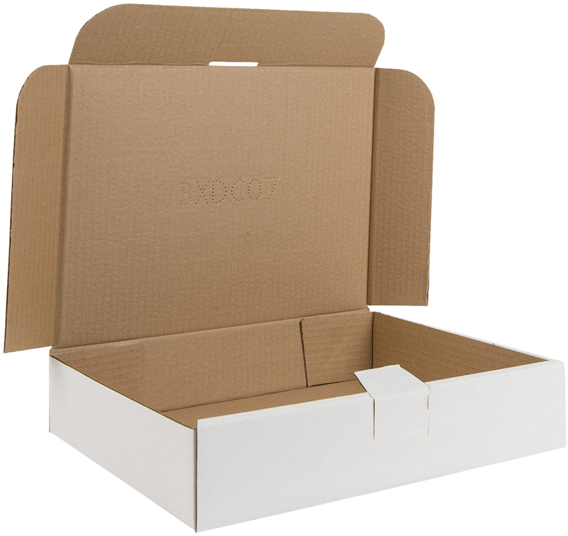 White Corrugated Postal Box 310mm length