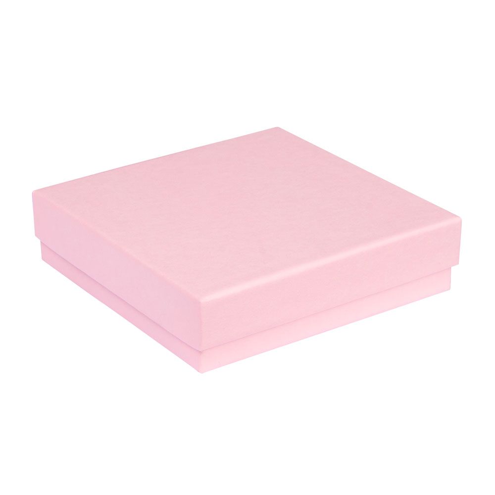kraft RecyKraft Recycled Gift Box | Square Jewellery Box  Pink