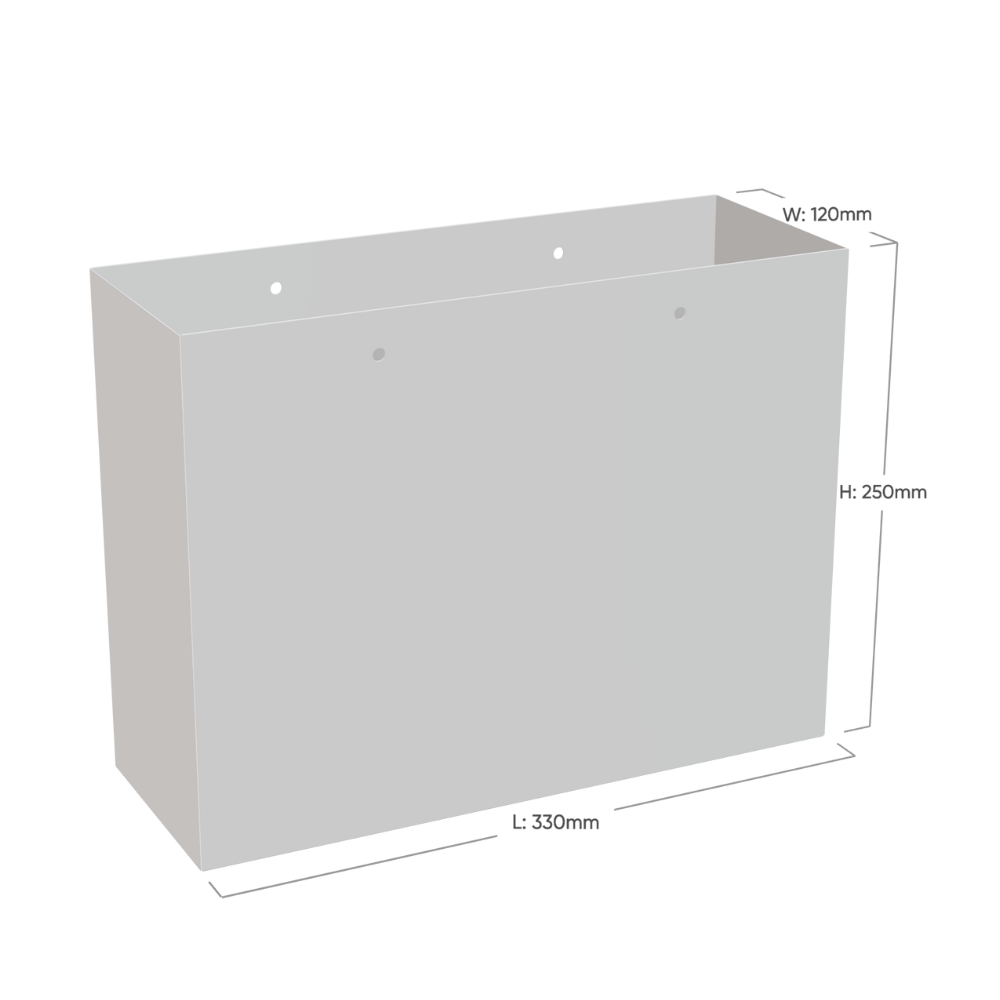 Large Landscape White Paper Gift Bag With Rope Handles