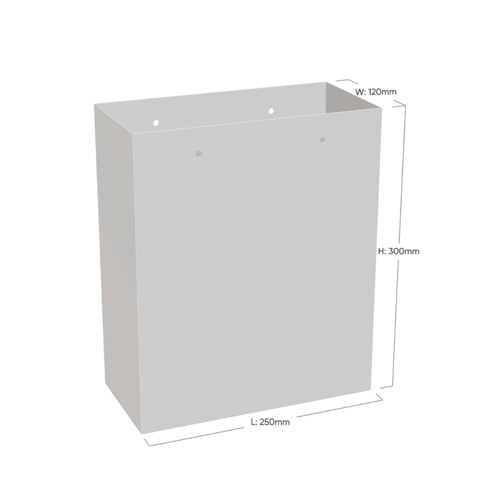 Digital Printed Large Portrait White Paper Gift Bag With Rope Handles