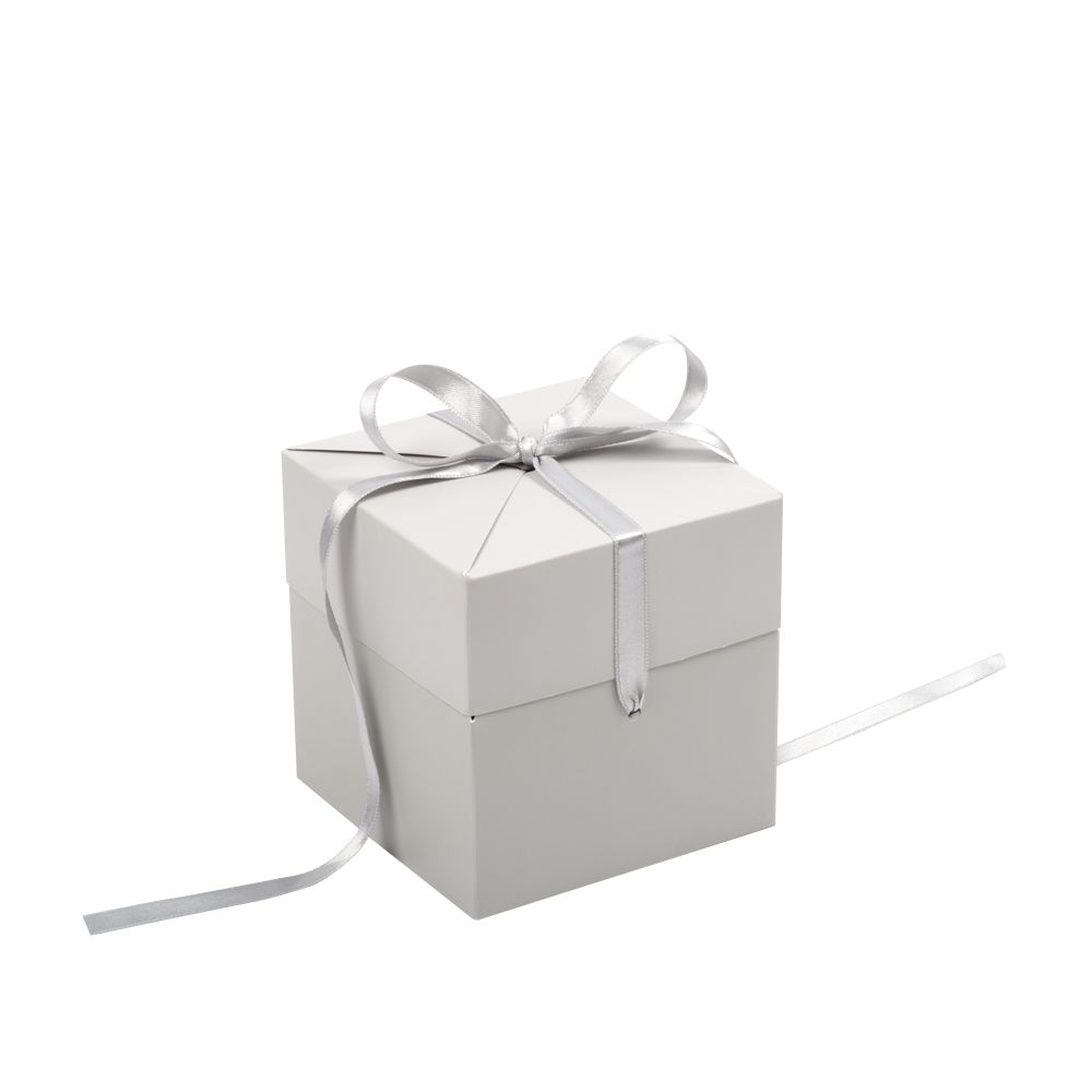 Grey Cube Pop Up Gift Box