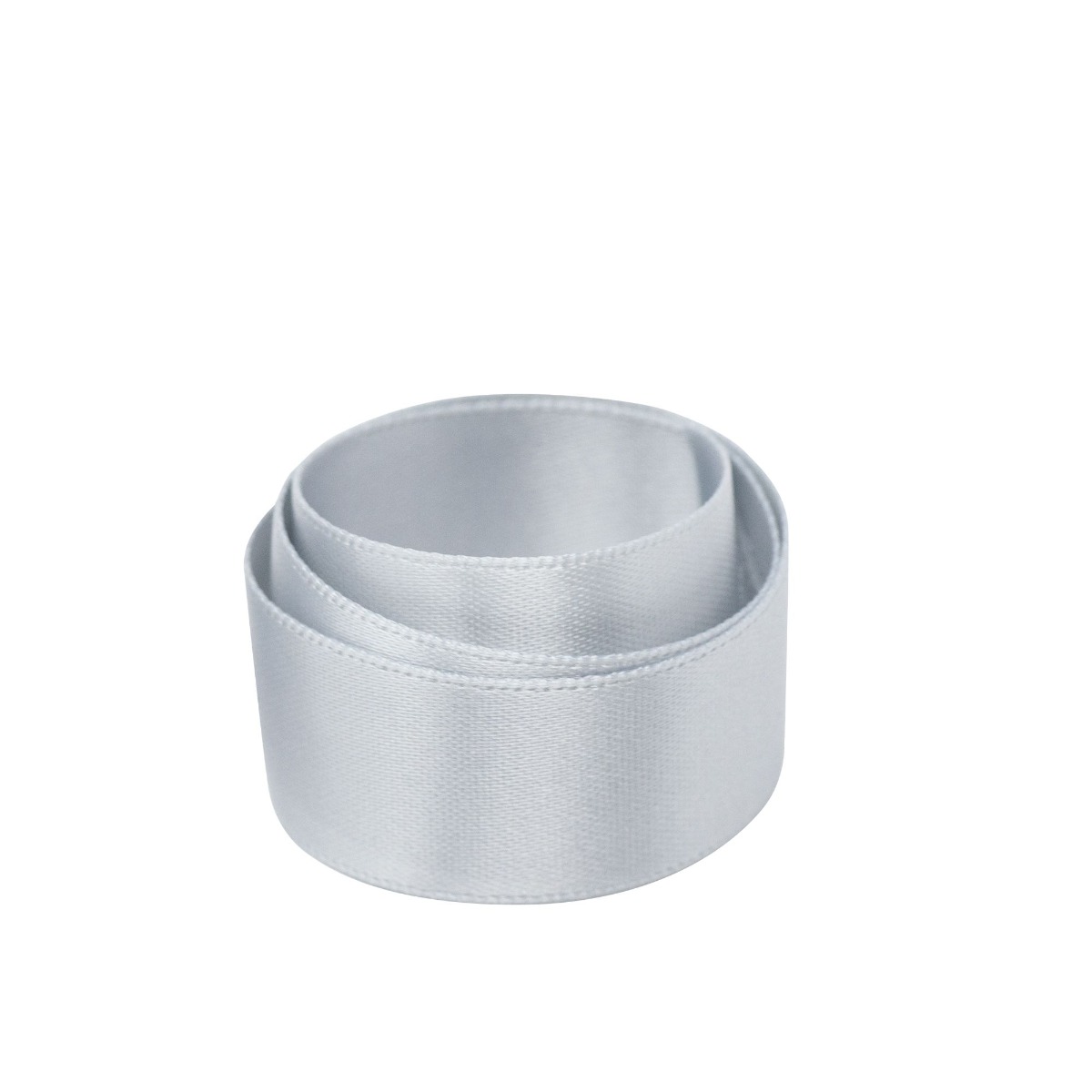 Silver Coin Recycled Double Sided Satin Ribbon 20 metres x 15mm