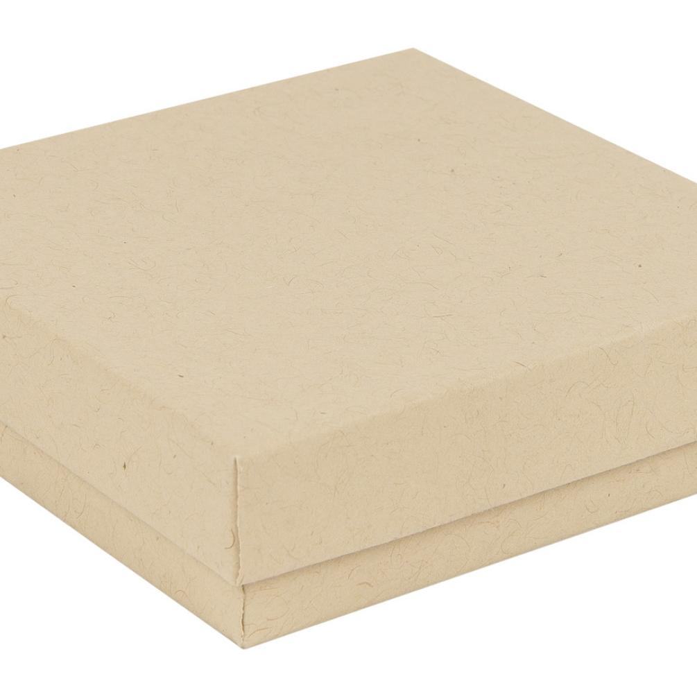 Kraft Recycled Gift Box | Thin Square Jewellery Gift Box