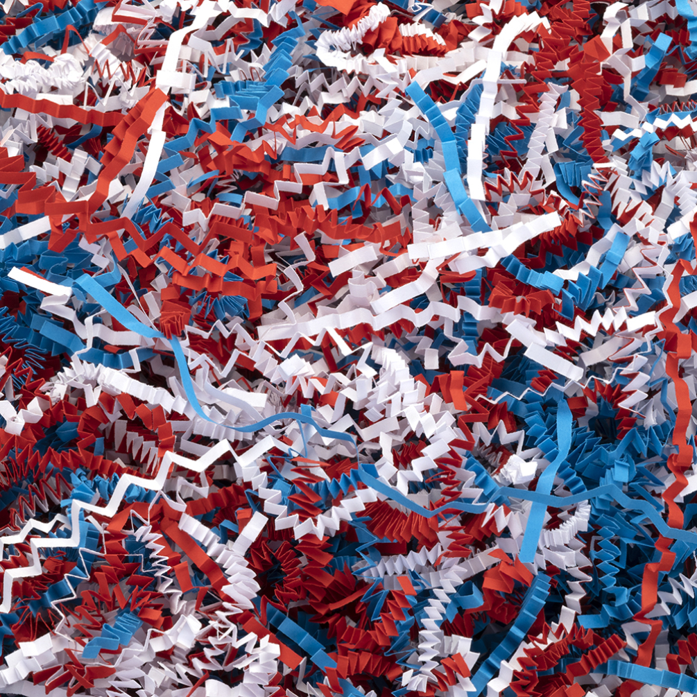 Union Jack Mix Shredded Zig Zag Paper 1kg